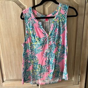 Lilly Pulitzer Essie Pineapple Top Size XXL
